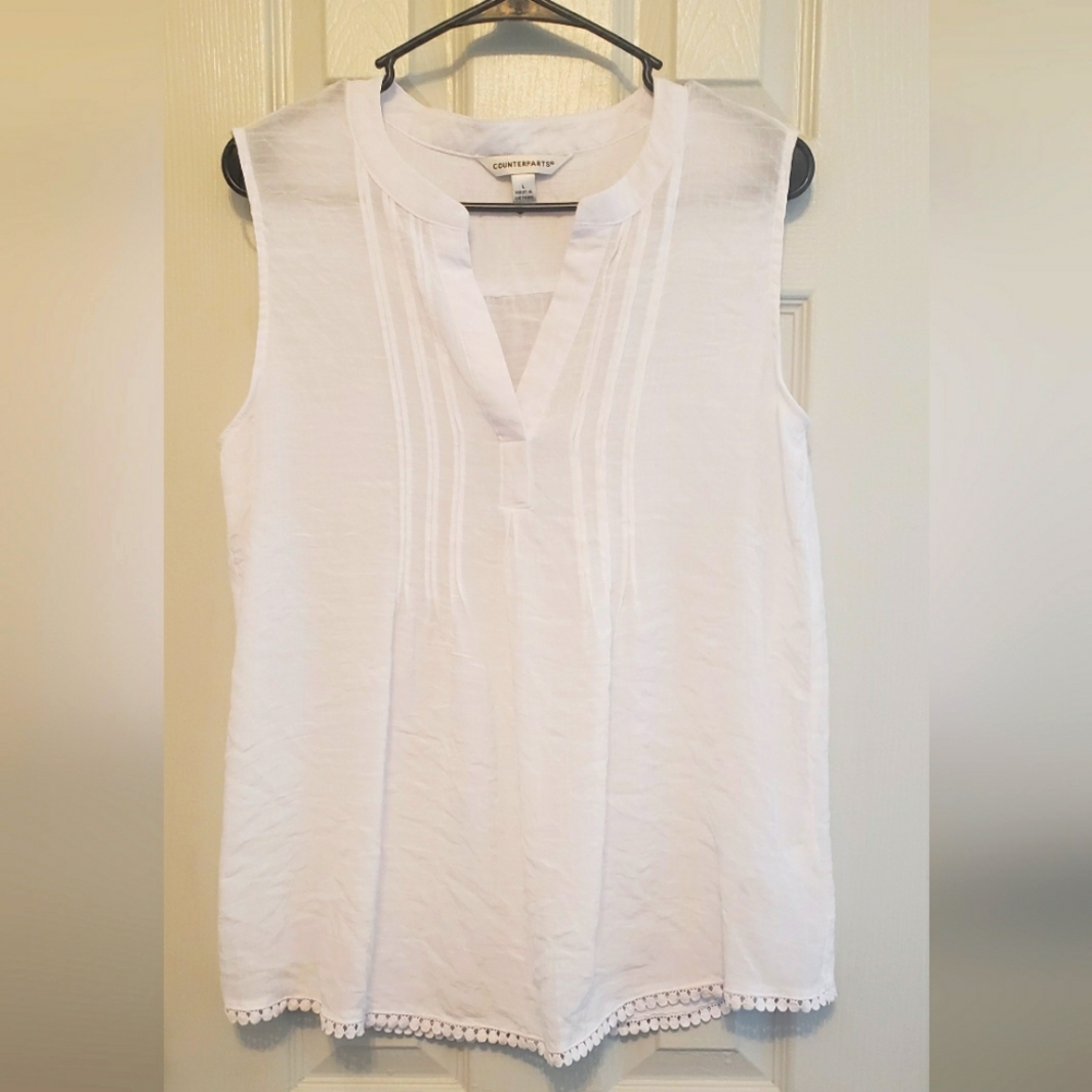 White Sleeveless women's top